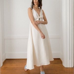 Harly Jae - Small- Maternity Friendly Arls Dress - Ivory